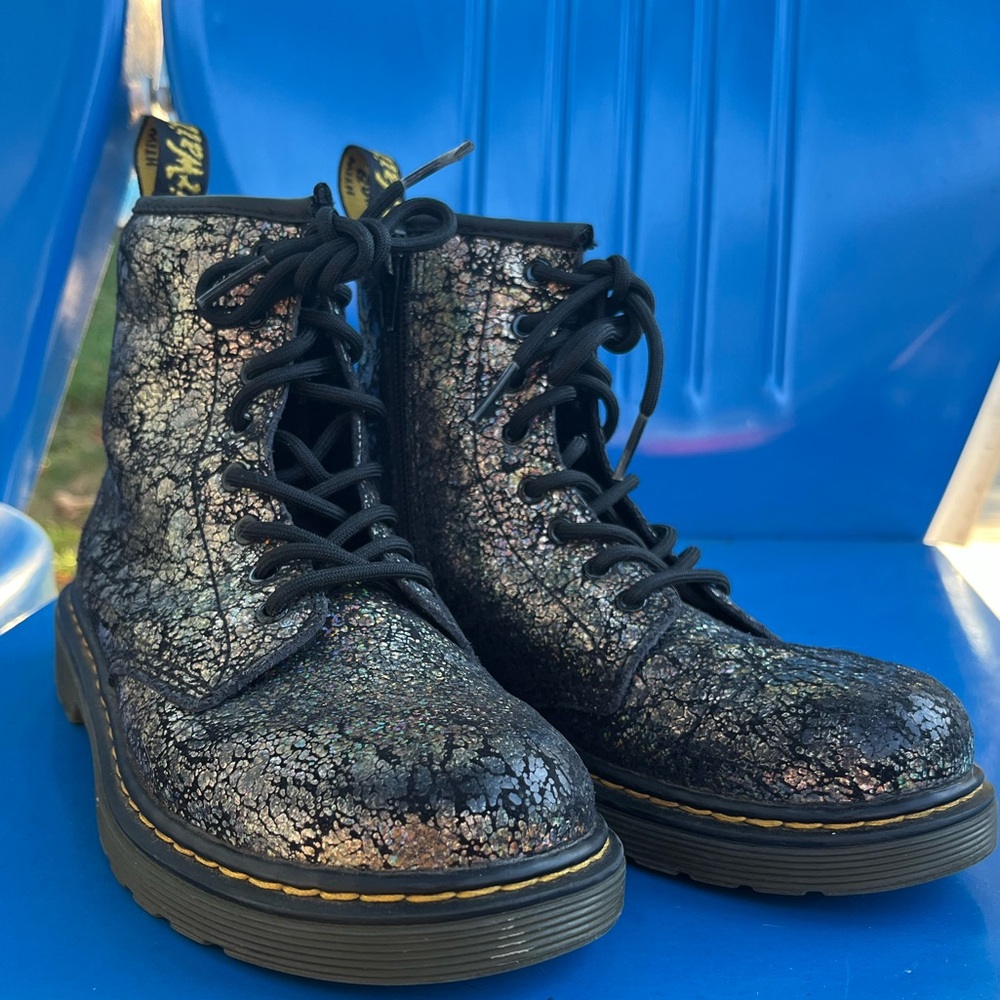 Youth Iridescent Dr. Martens Boots